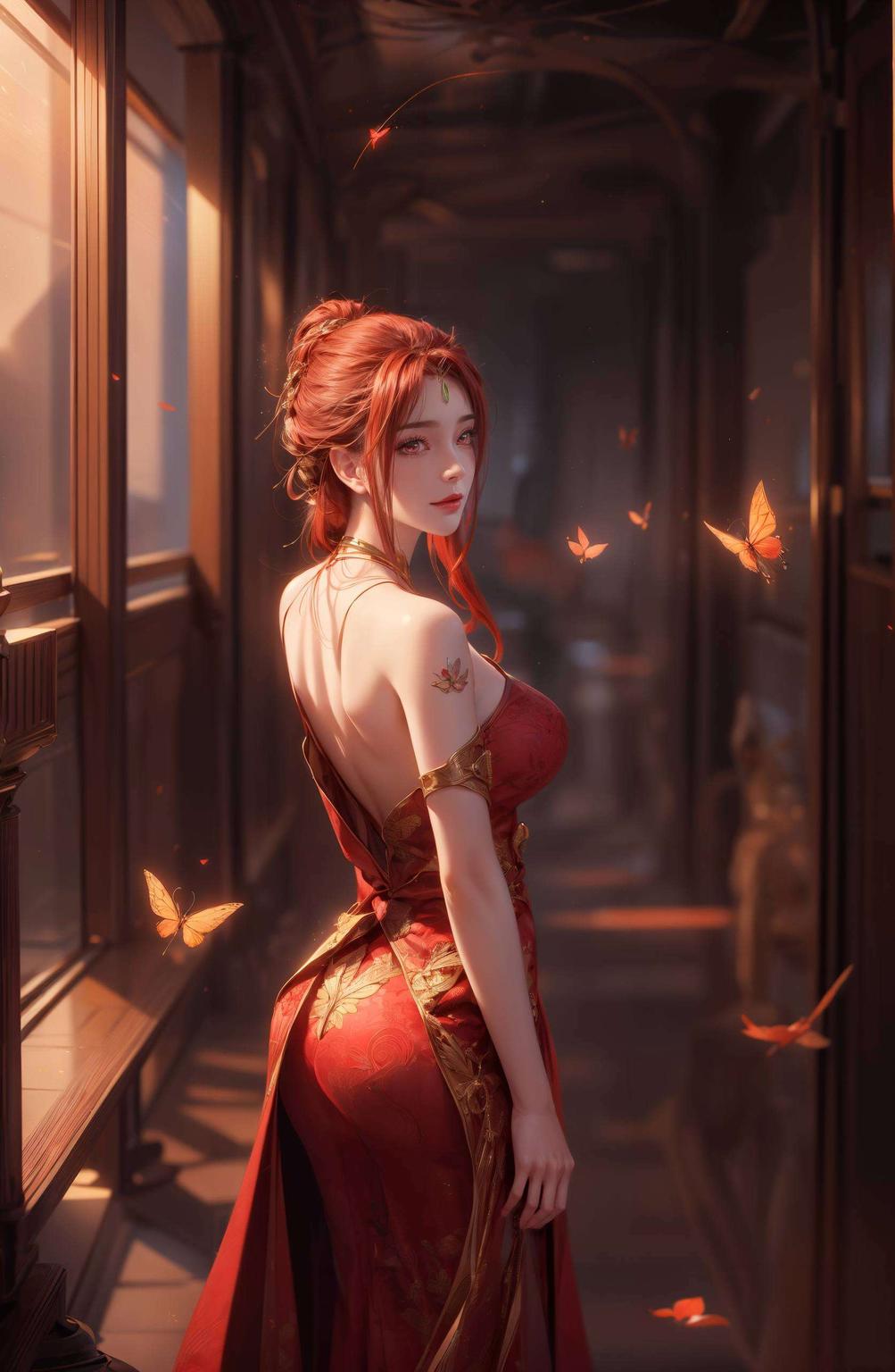 美腿魅惑红凰高清壁纸