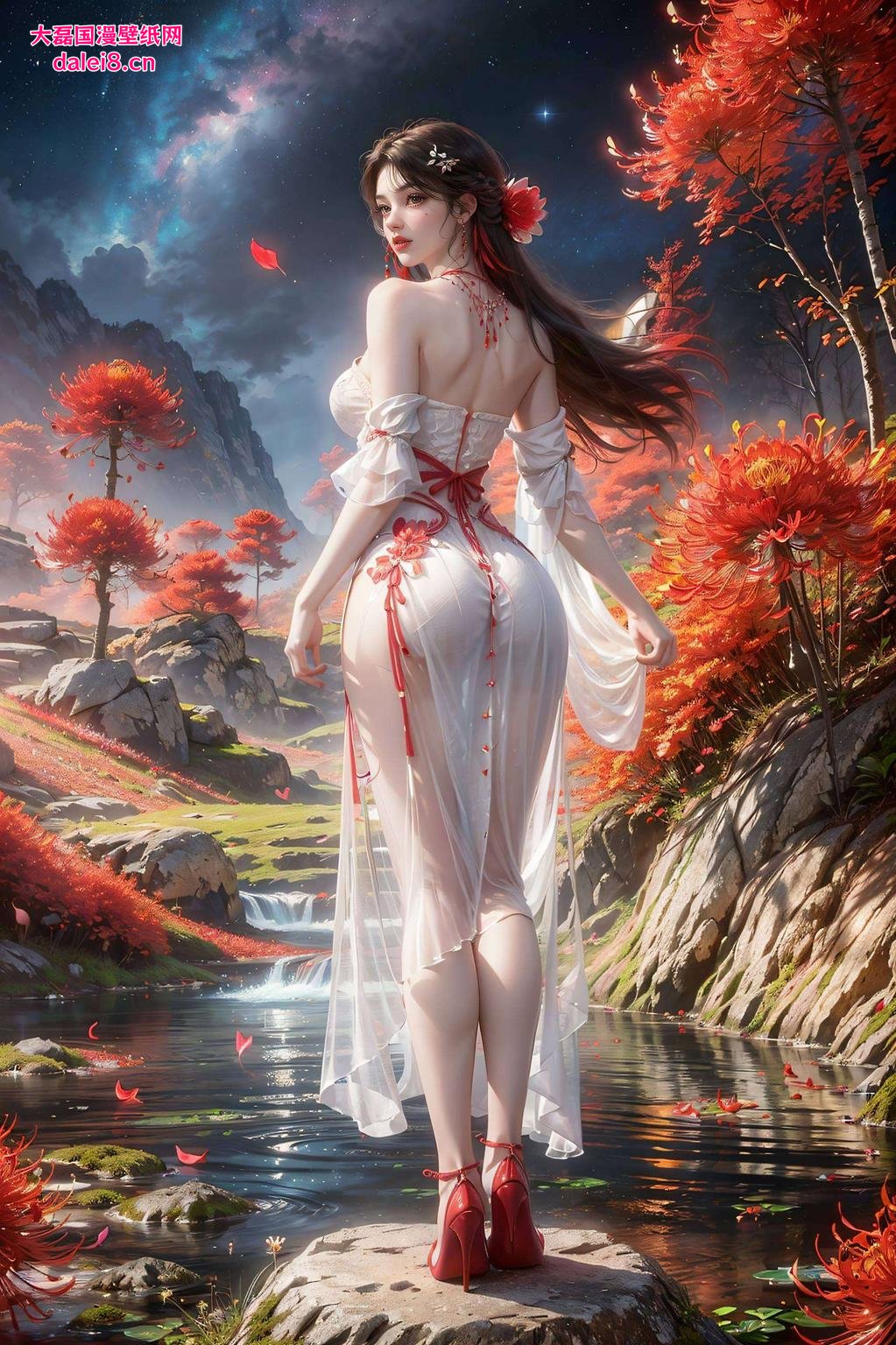 火桑女落泪的瞬间看这儿！火灵儿壁纸美得让人心动