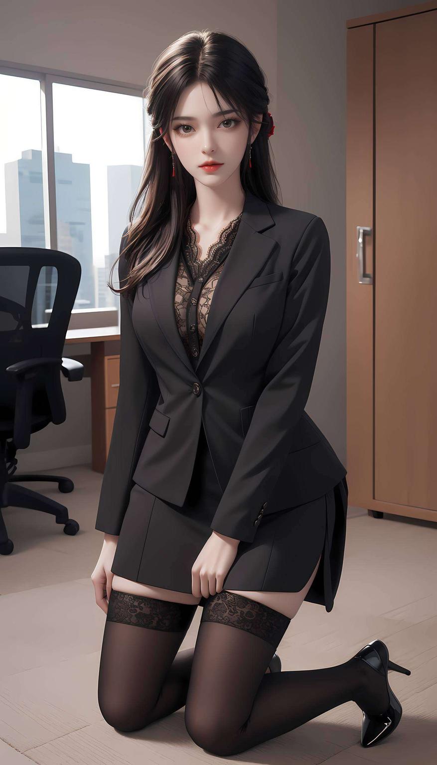 火焰环绕今天给大家带来一款超赞的火灵儿黑化高清壁纸！画面中