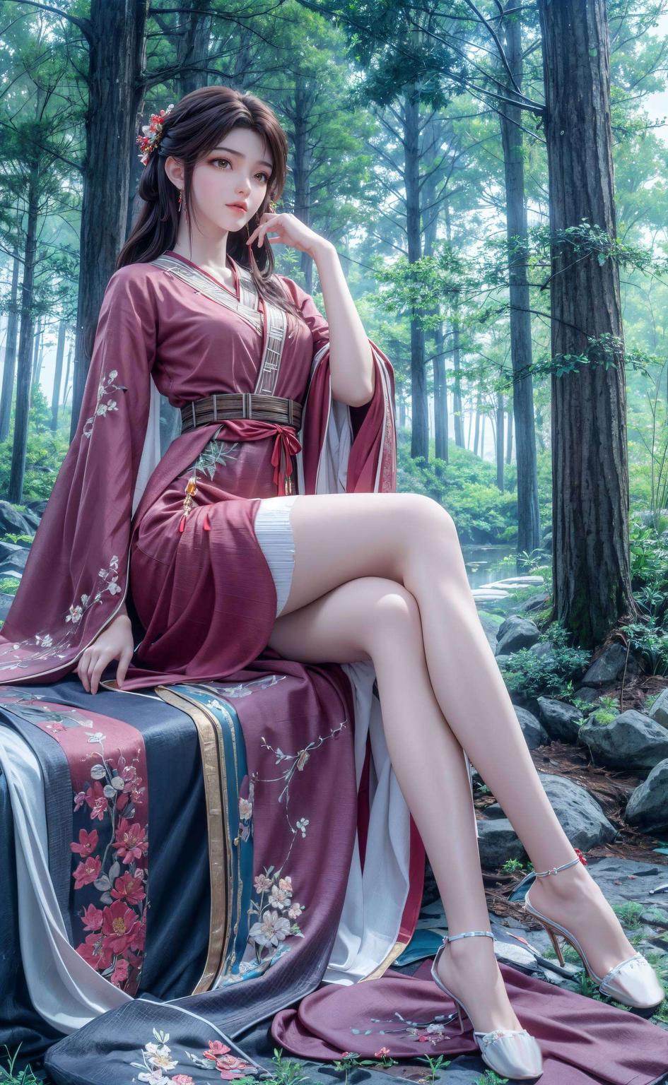 火桑花下的火灵儿绽放平板桌面