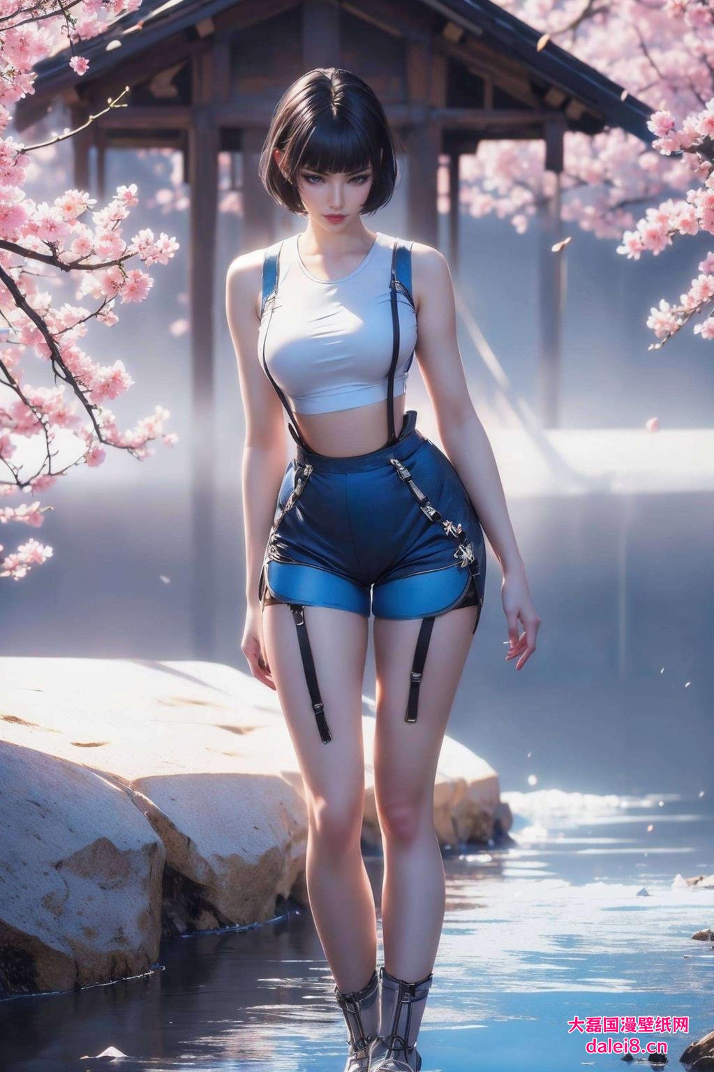 平板上的静态动漫美景4K超清壁纸