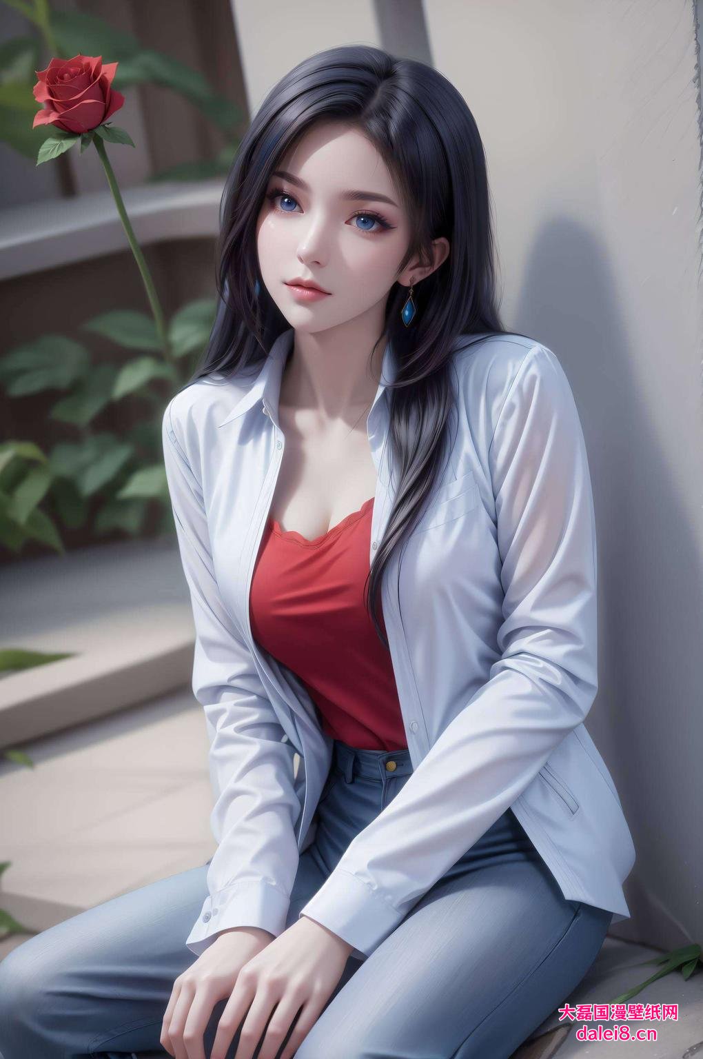 幽蓝羽毛映光华平板上也灵动如生