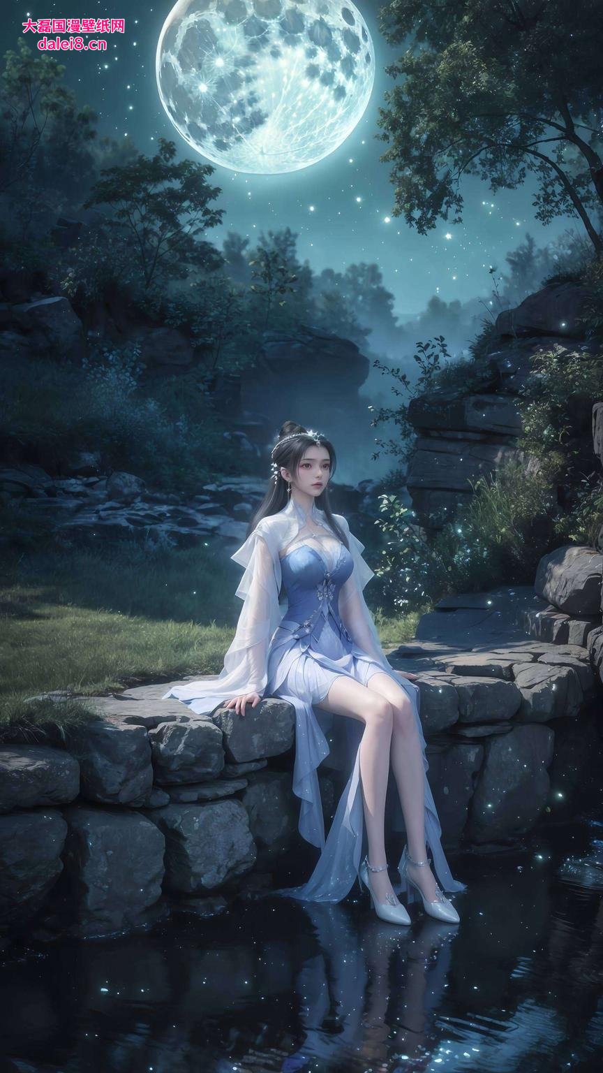 优雅迷人穿上礼服的李慕婉