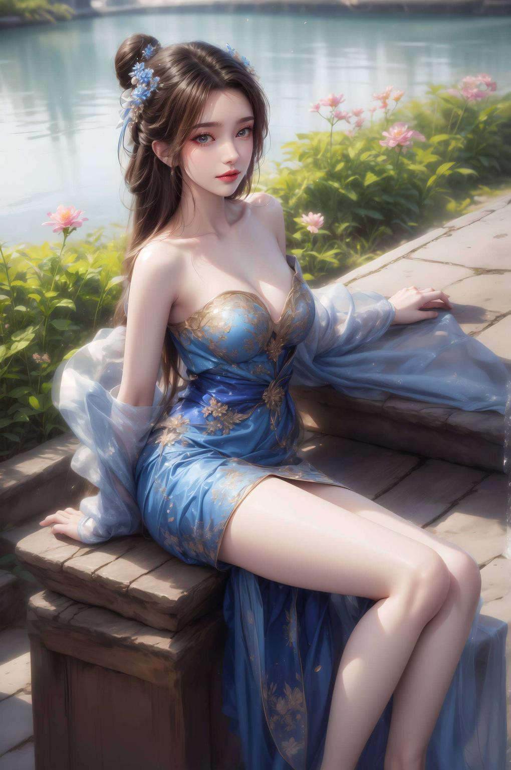 细腻笔触勾勒一瞥一笑间