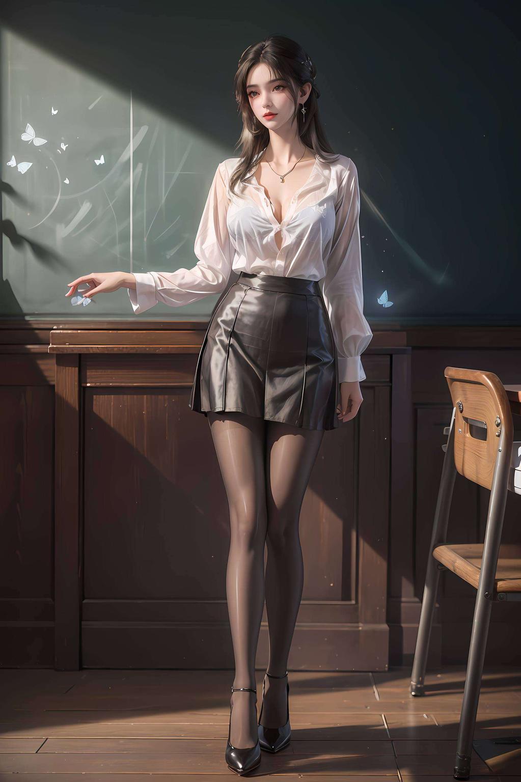 “大家好看这款李慕婉的蓝衣壁纸