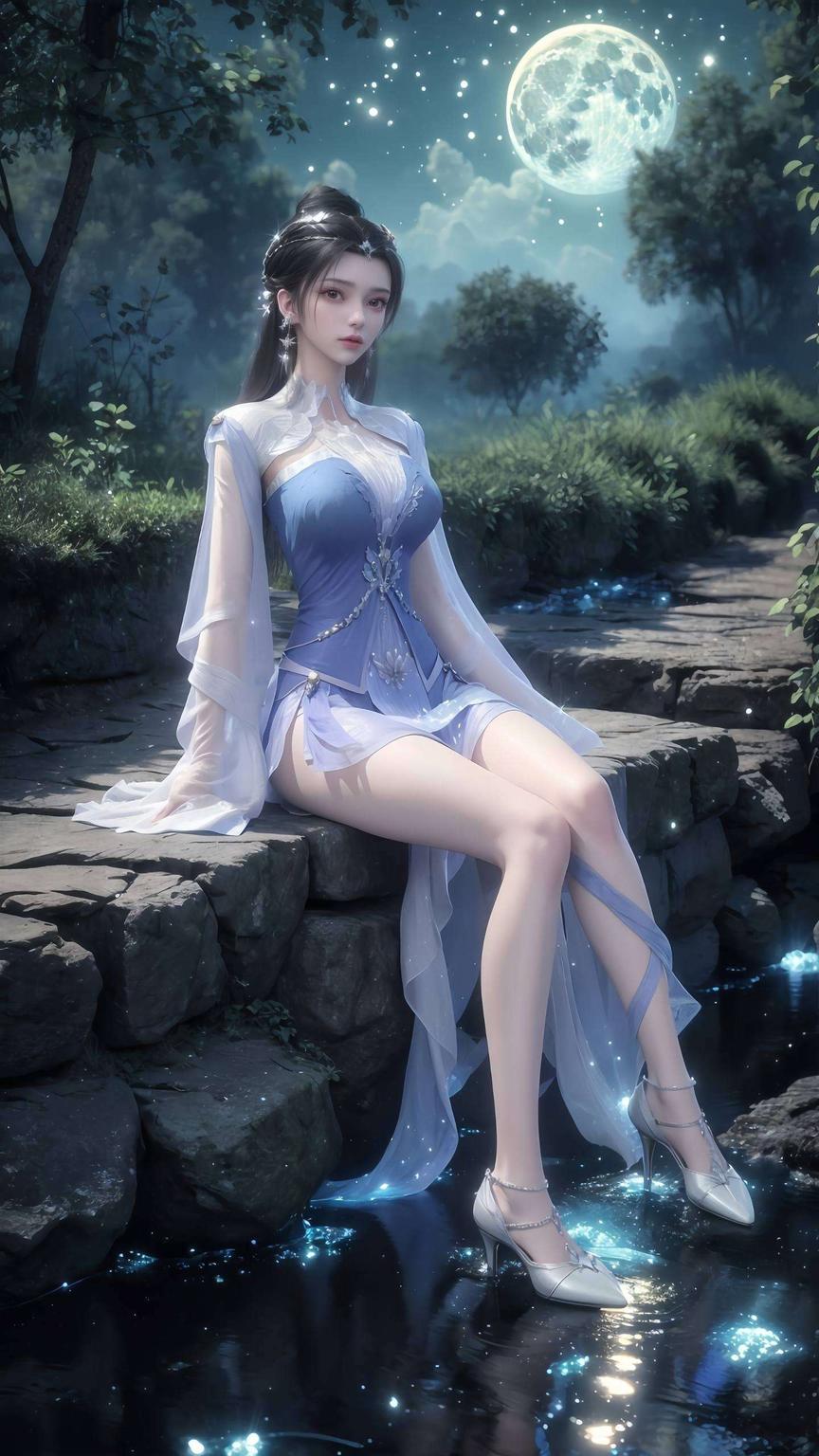 简洁而不失优雅以李慕婉的静态美照为背景