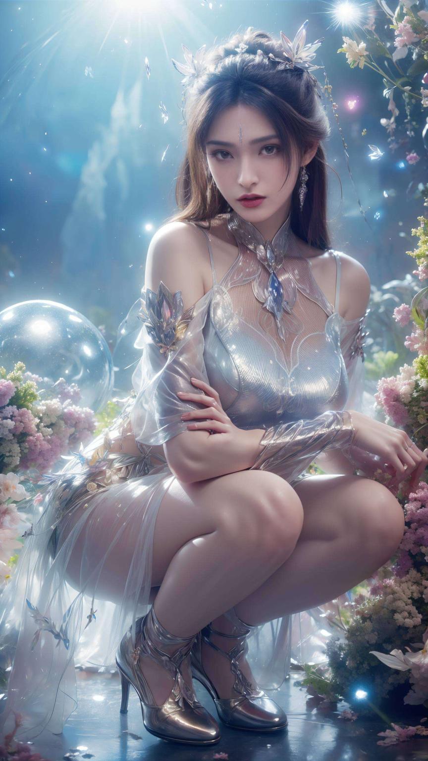 清新脱俗陆雪琪与碧瑶同框