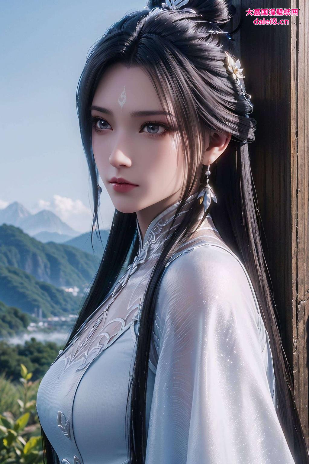 手机锁屏尽显清冷女神风采古韵悠长