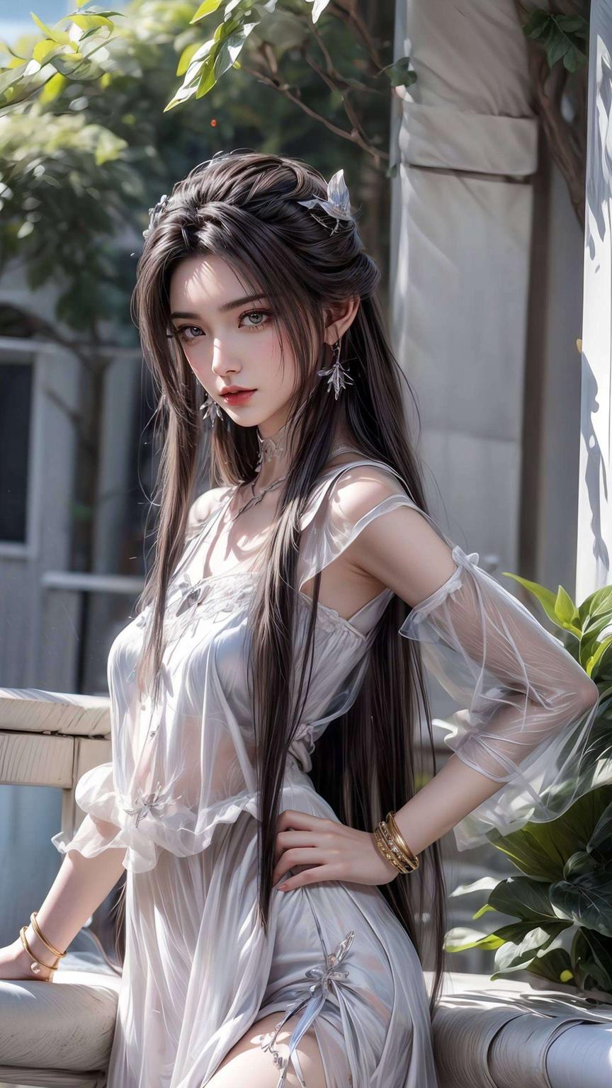 绿色清新陆雪琪剑舞飞扬