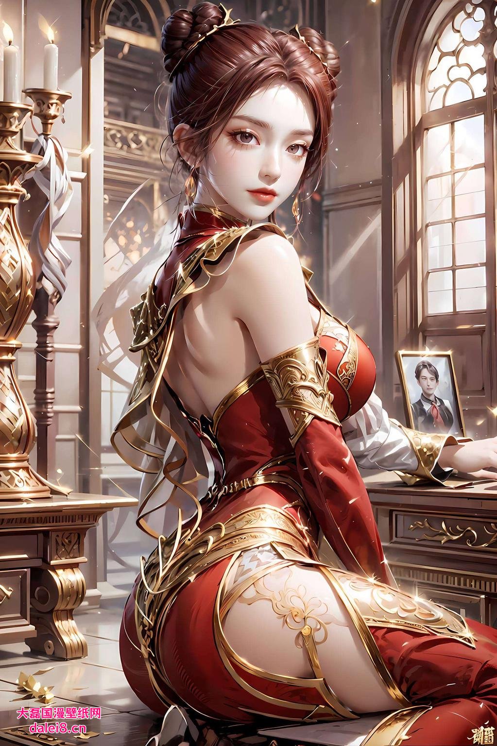 高清画质简洁壁纸映出她的灵动眼神