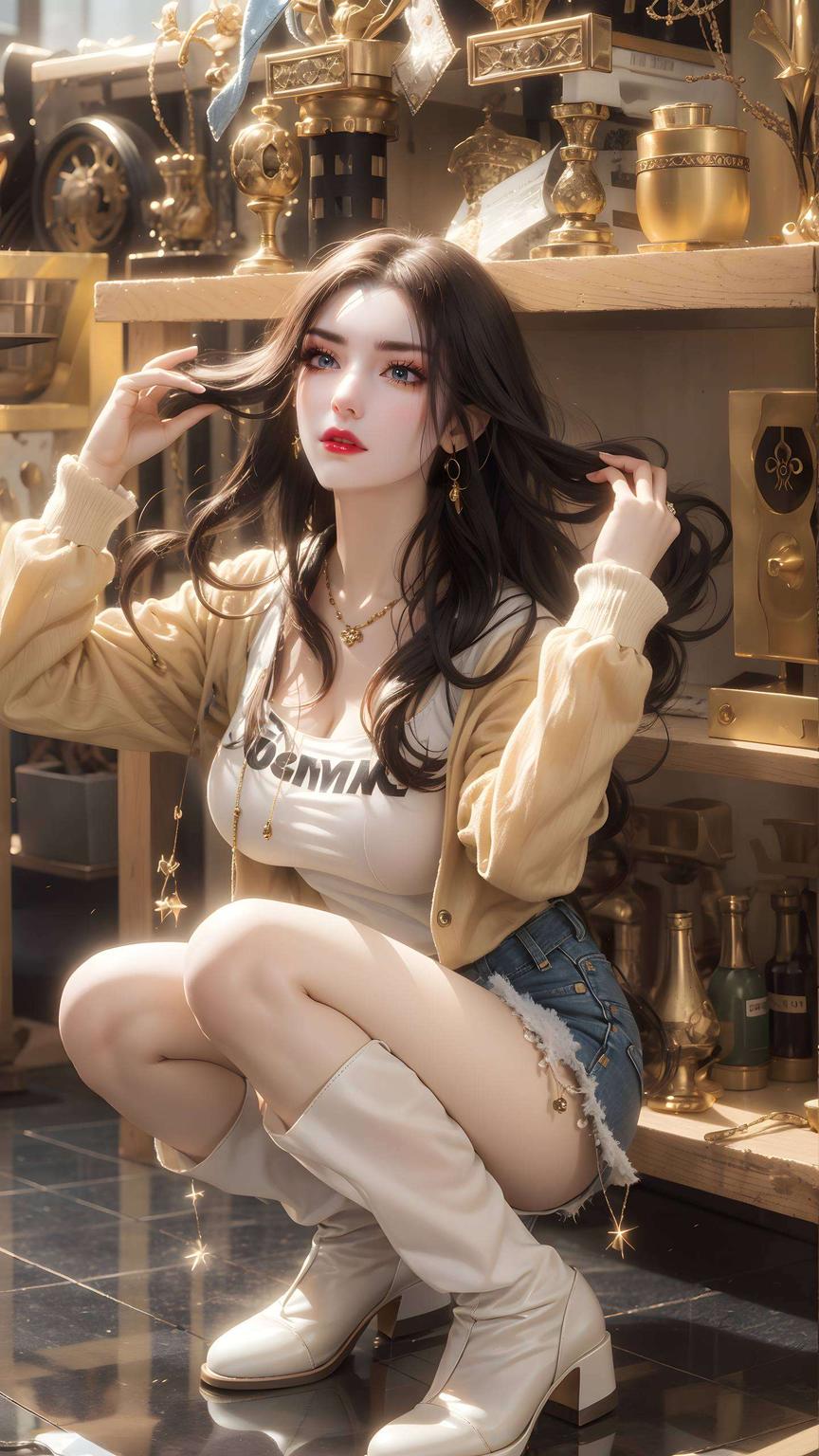 简直是护眼壁纸的绝佳选择！清凉夏日发丝飘逸