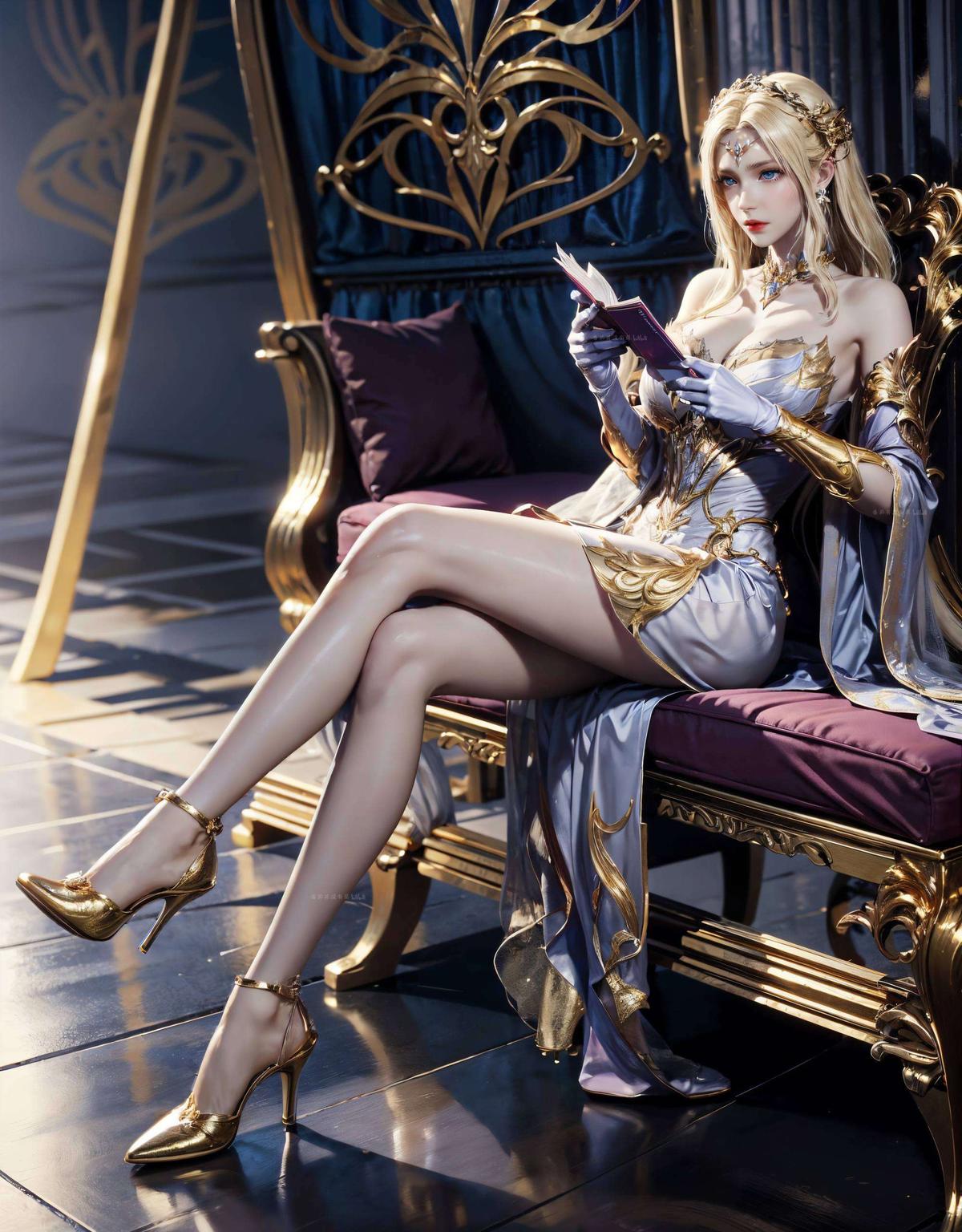 细节精致得让人惊叹！雪白的长发