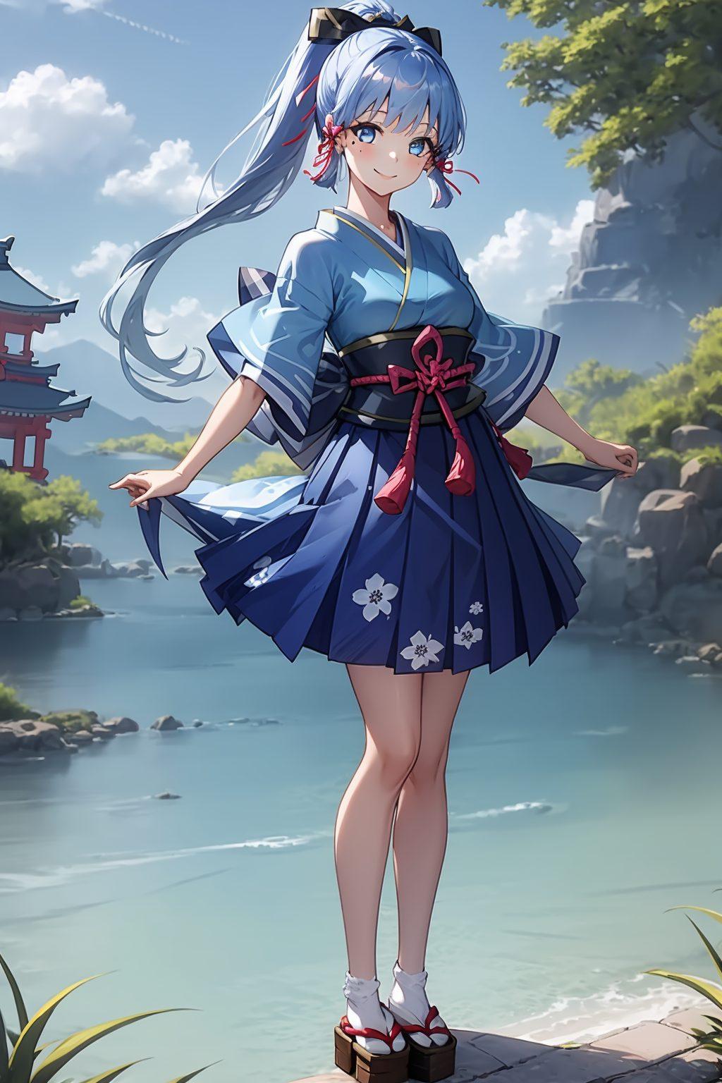 融合了神里凌华的壁纸手绘图片高清细腻