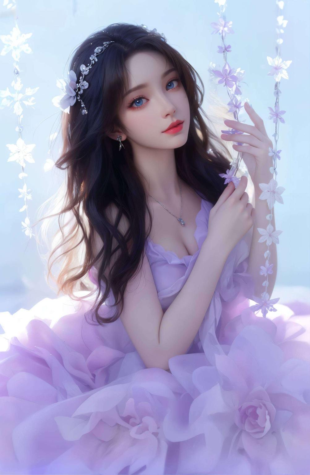 让你手机瞬间变身仙境苹果粉色调的天狐仙子全屏壁纸