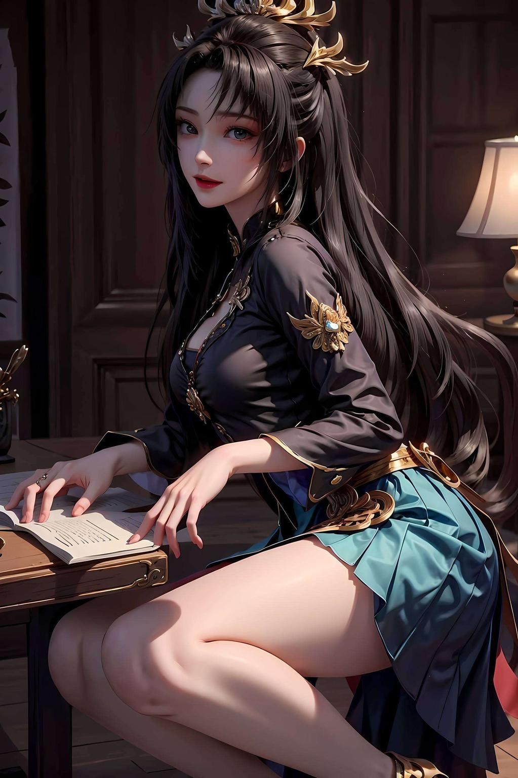 绿色清新天狐仙子高清壁纸