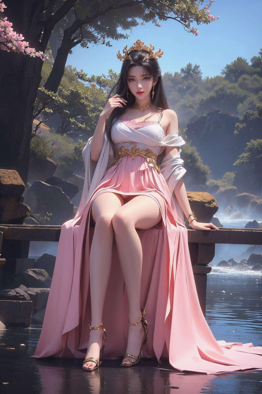 简洁大气特别推荐这款黑衣天狐仙子高清壁纸
