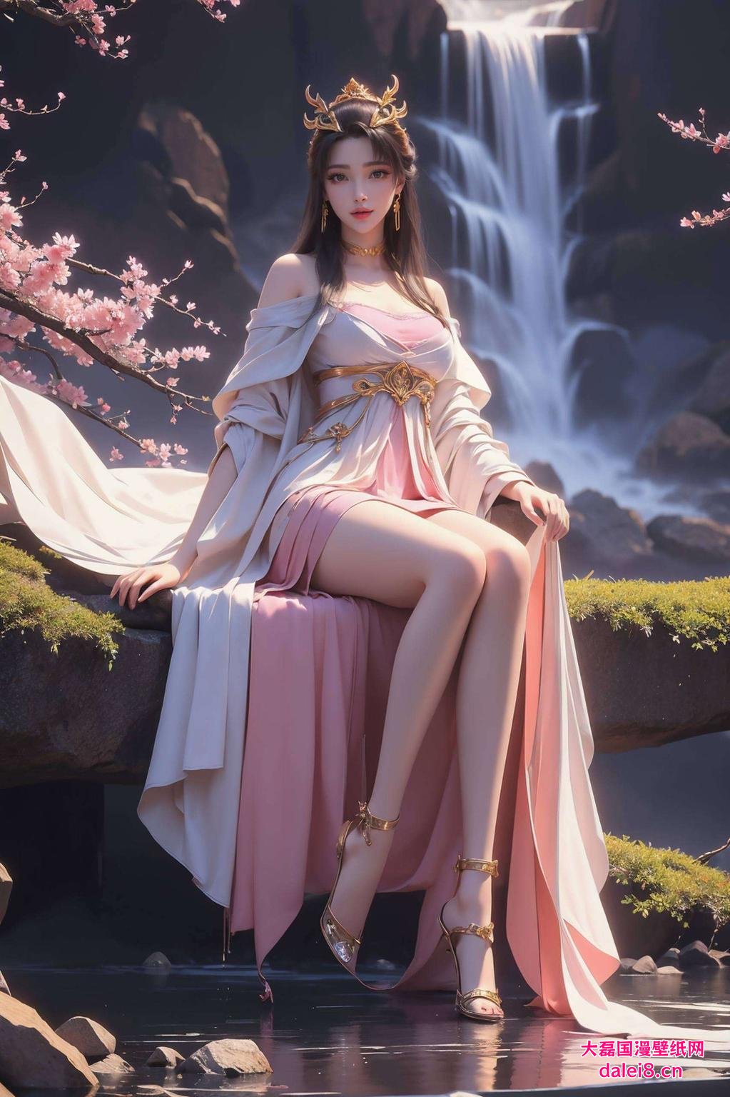 背景幽深梦境仙子灵动飘逸