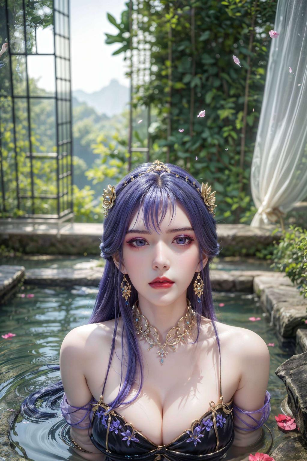 泳装轻舞紫色游戏壁纸_ipad唯美呈现