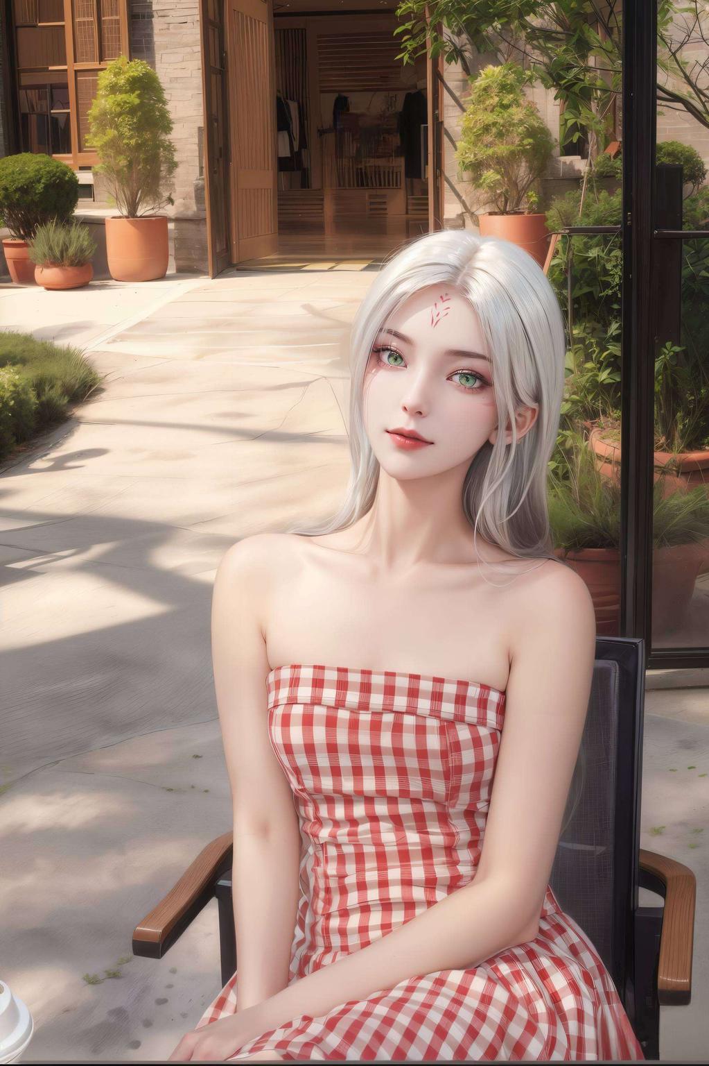 小白半脸壁纸细腻笔触勾勒温柔