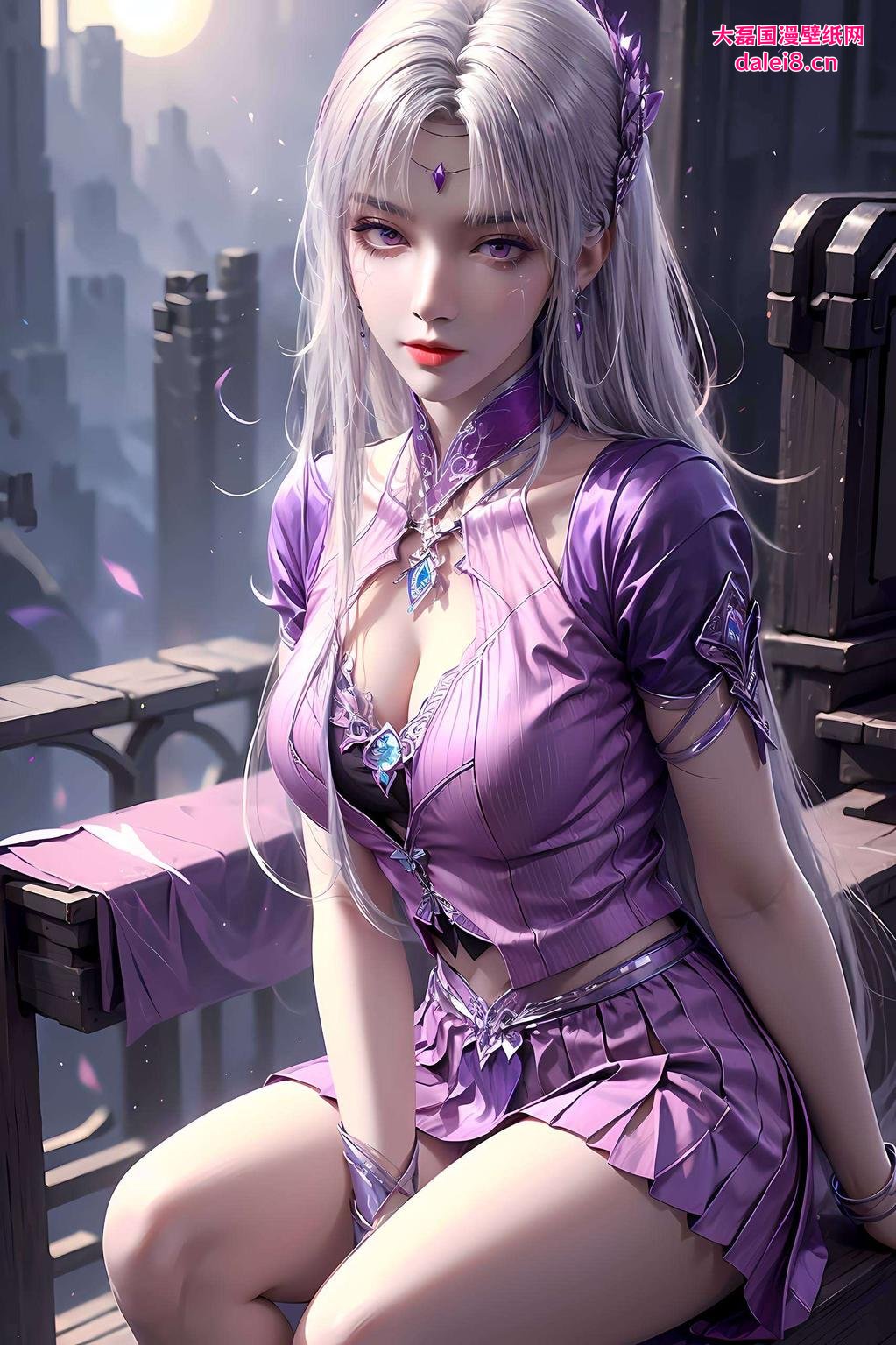 绿色二次元壁纸融合古风之美