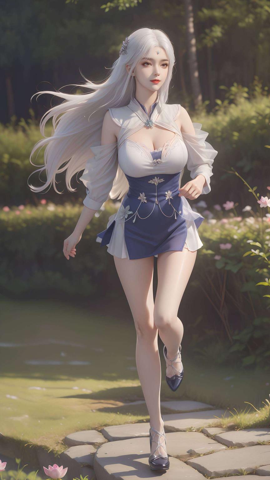 她白衣飘飘让你的电脑瞬间变身仙境