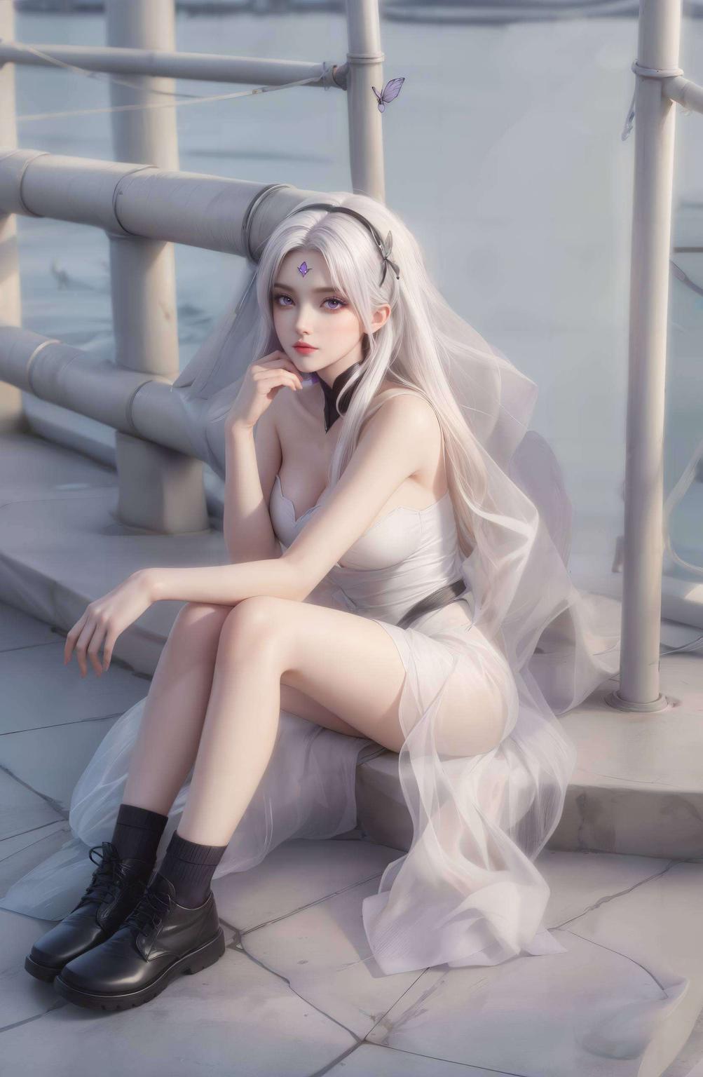 感受那份静谧与灵动小医仙白发飘逸