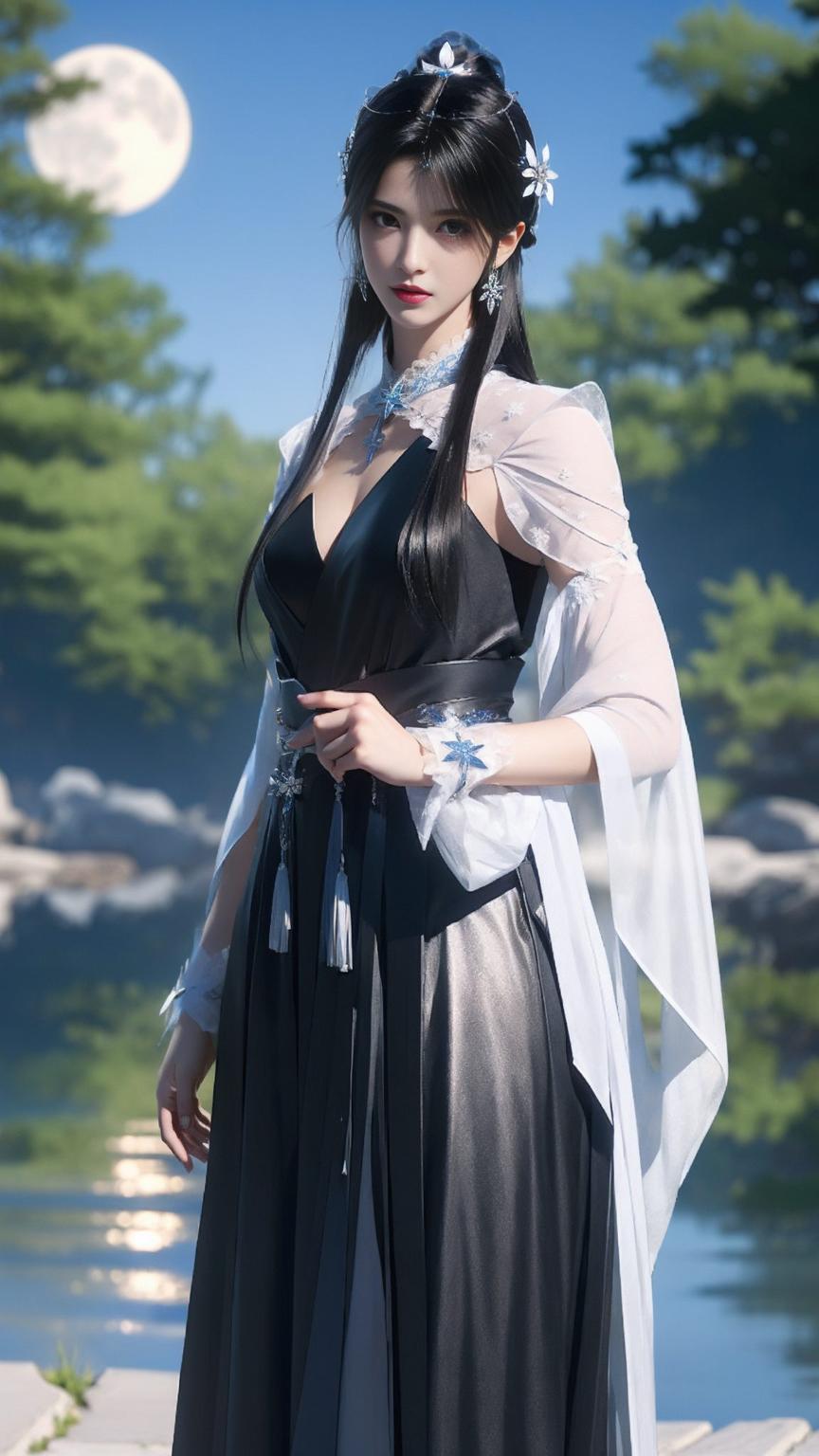 主角是我们的AI国漫女神夏倾月细节精致