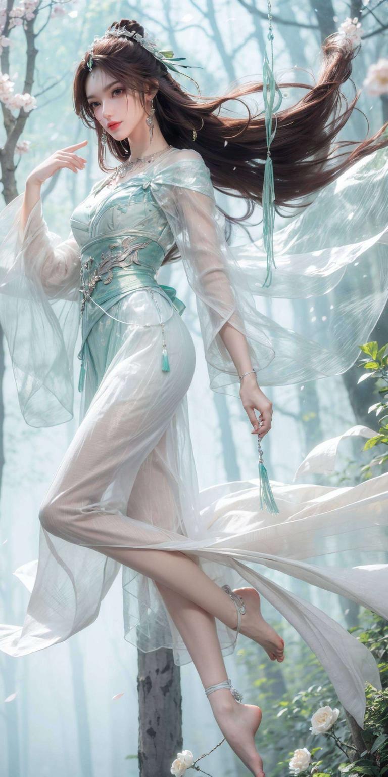 叶倾仙翩翩起舞精细到每一缕发丝！看这画面