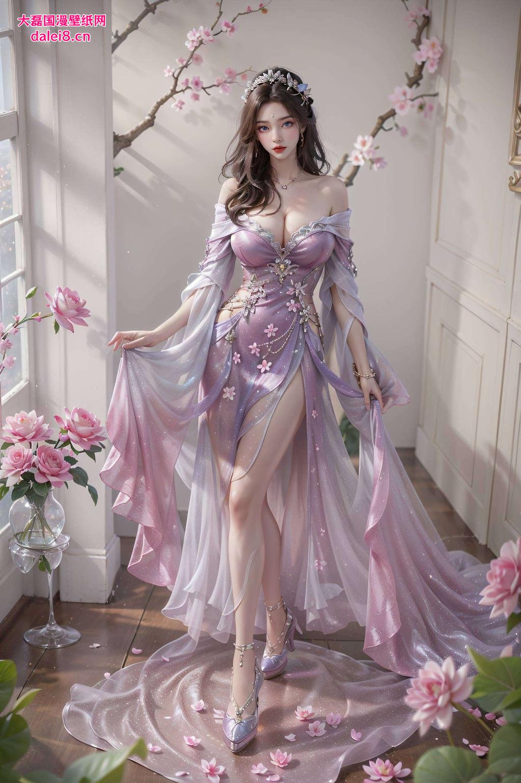 月婵仙子翩翩起舞电脑潮图壁纸