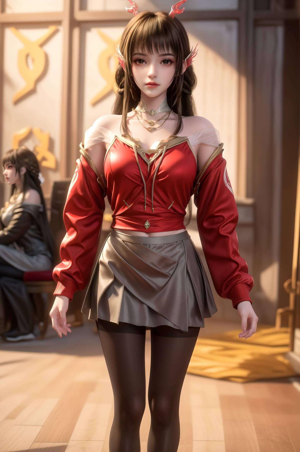 感受古典韵味古香古色的云落脸部壁纸