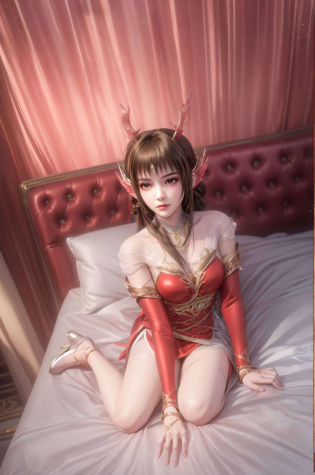 她身着女装每一步都散发着艺术气息