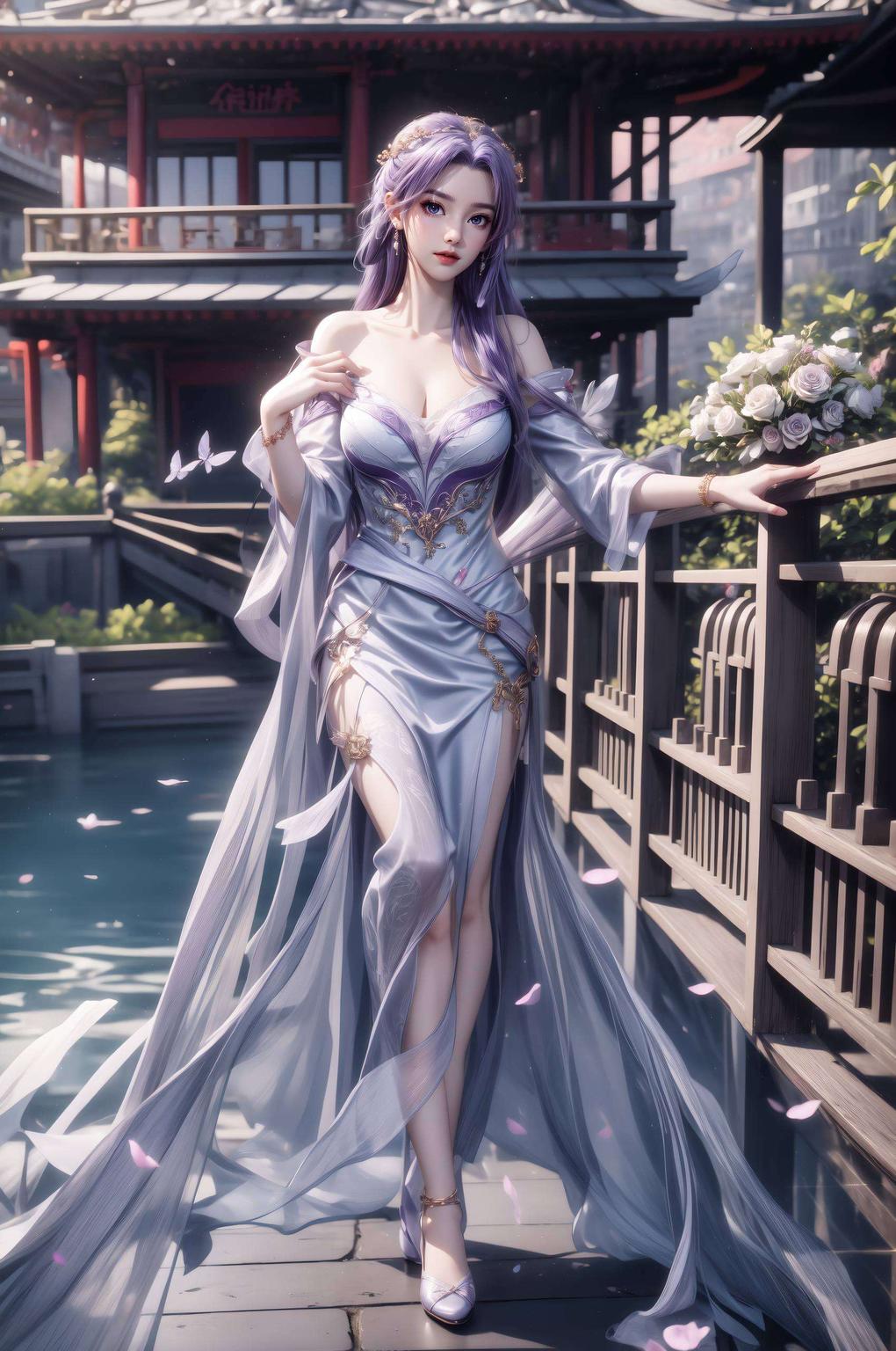 尽显女神风采国漫女神云霄驾到！这款AI创作的壁纸