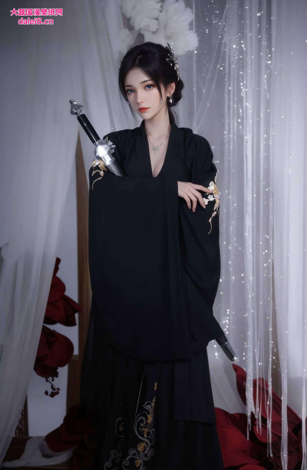 黑袍云韵壁纸享受视觉的宁静与舒适