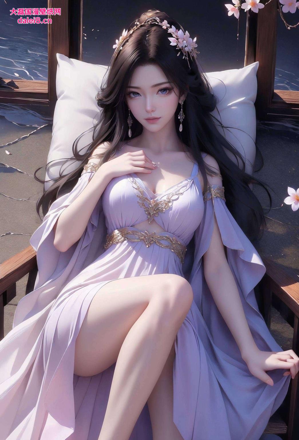 淡雅紫色中透着高级感让你的iPhone瞬间变身艺术馆！这款凡人紫灵壁纸